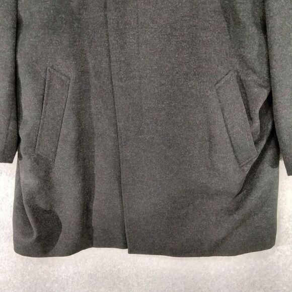 Pronto Uomo Pea Coat Mens Size 44R 100% Wool Black Lined Button Down Pro Work - Picture 3 of 11